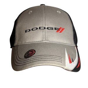 Dodge Hat Gray Mesh Snapback Embroidered Logo Mesh Choko NWT READ